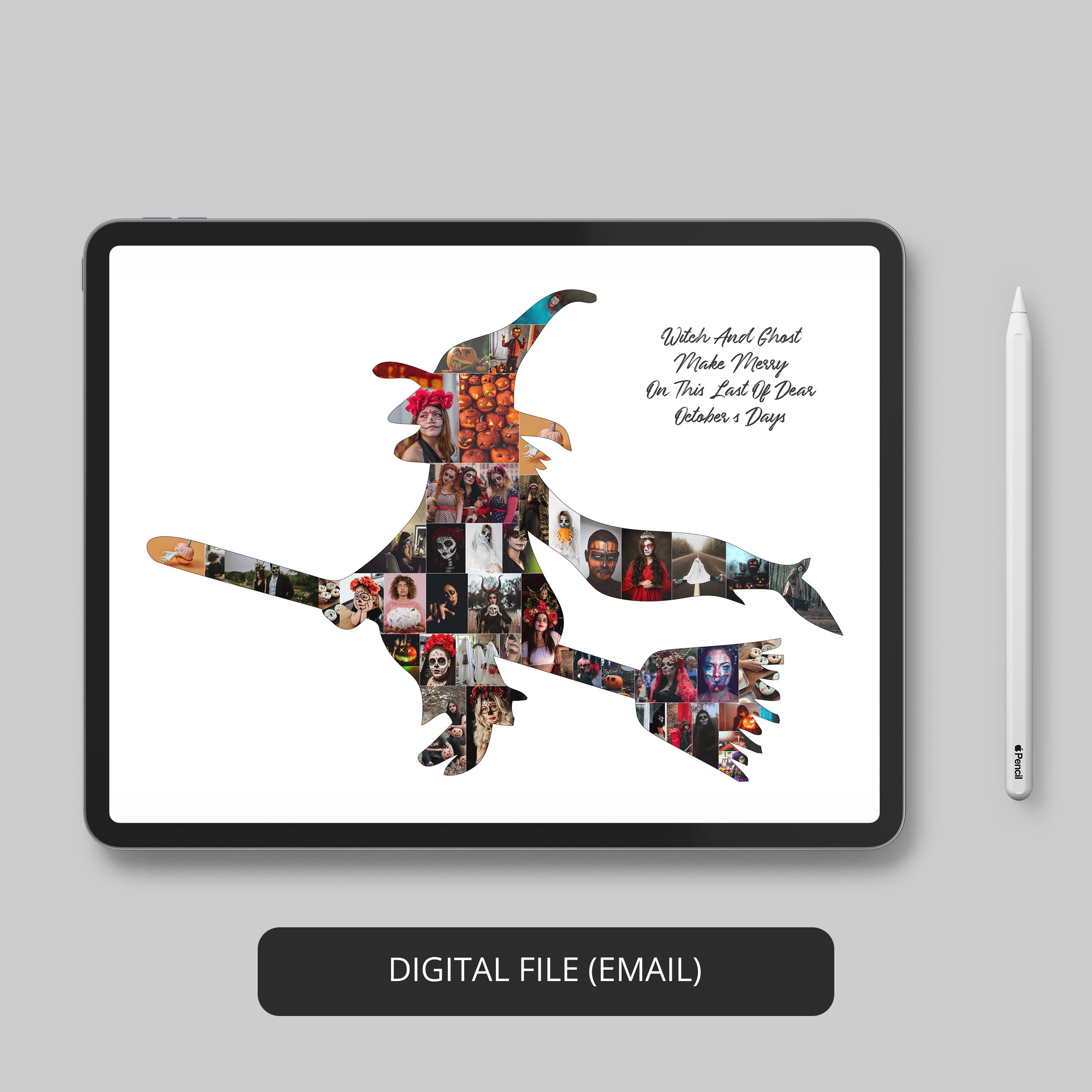 Halloween party gifts - Personalized witchy photo collage for celebrations