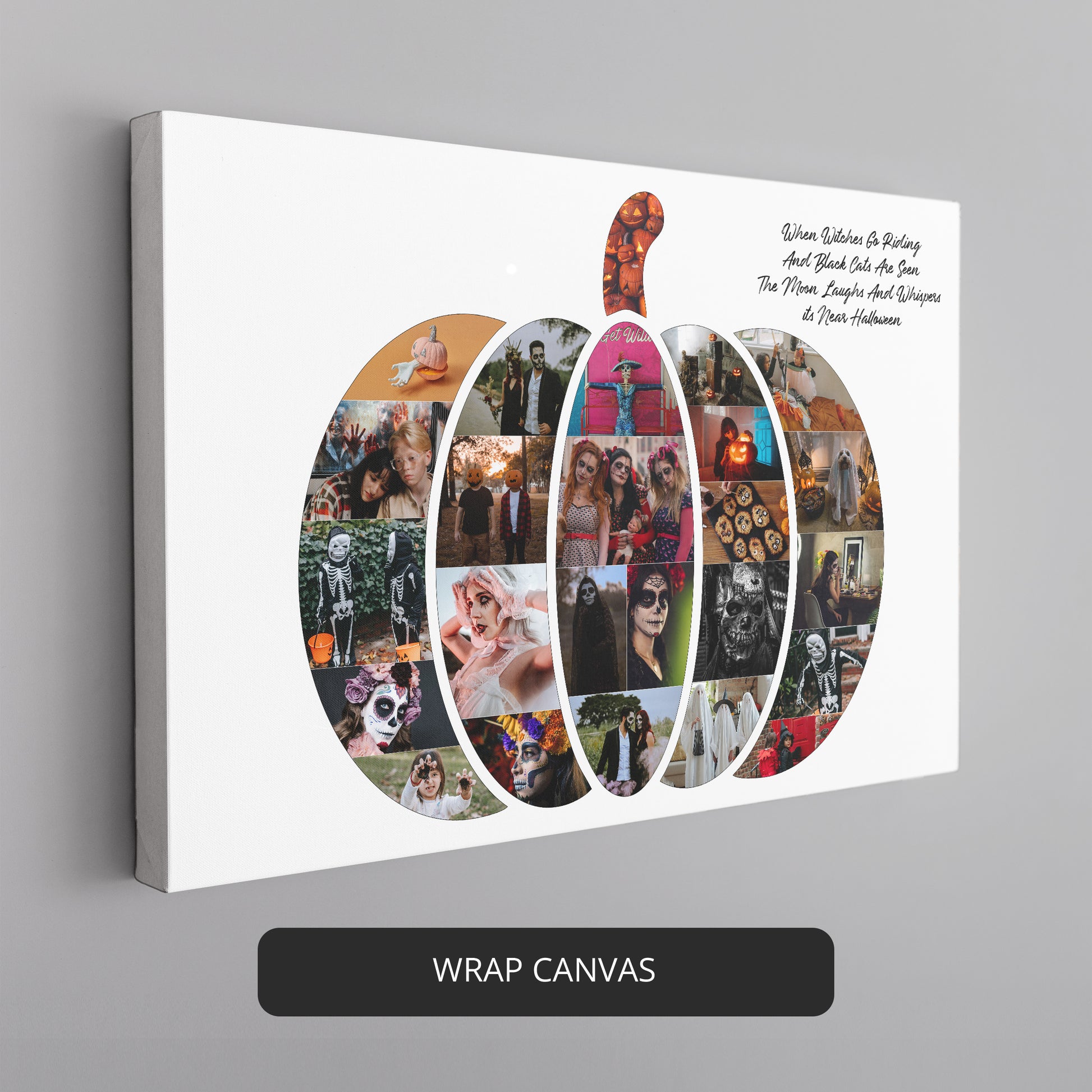Personalized Pumpkin Themed Gifts: Halloween Photo Collage Idea