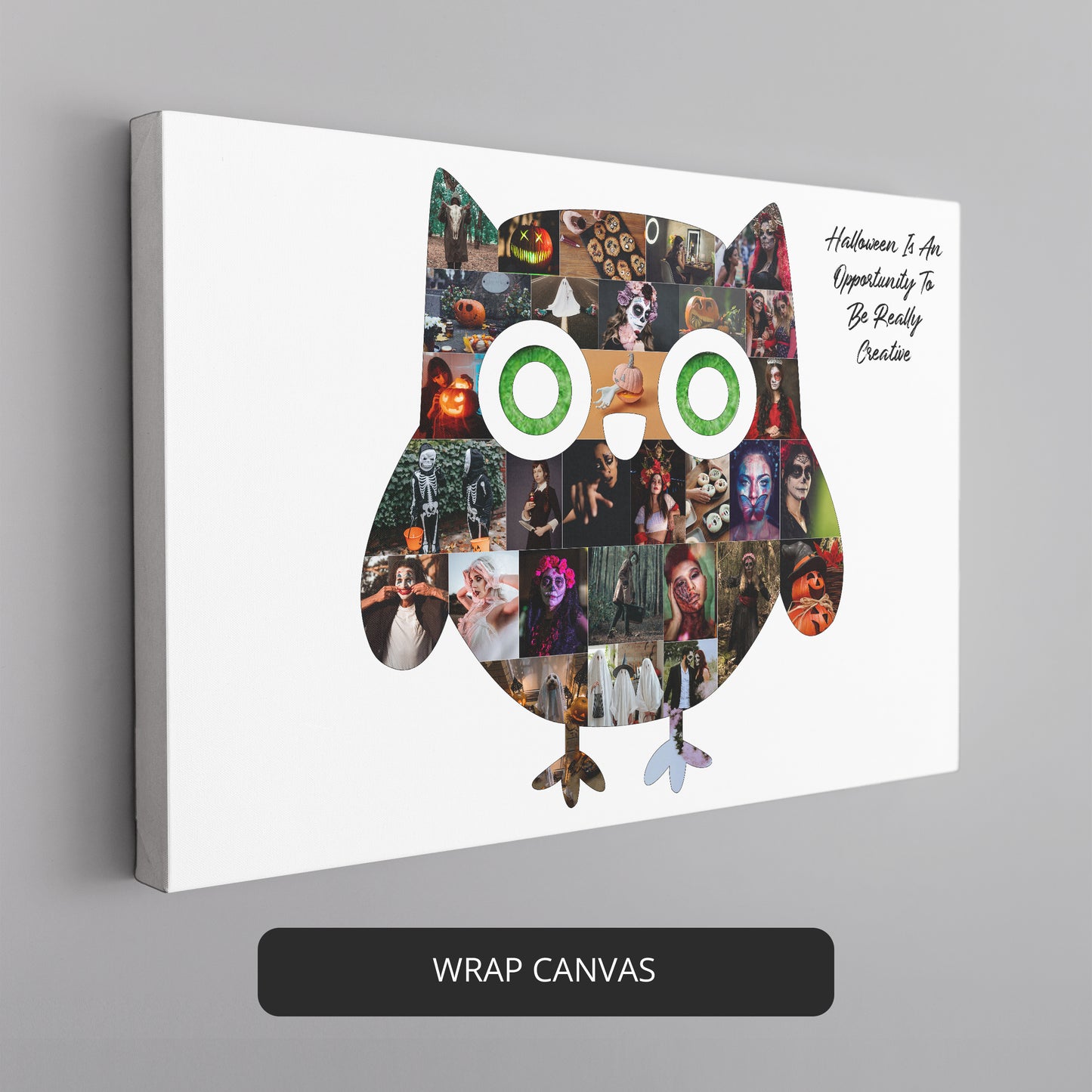 Owl Themed Gifts - Personalized Photo Collage for Halloween Enthusiasts