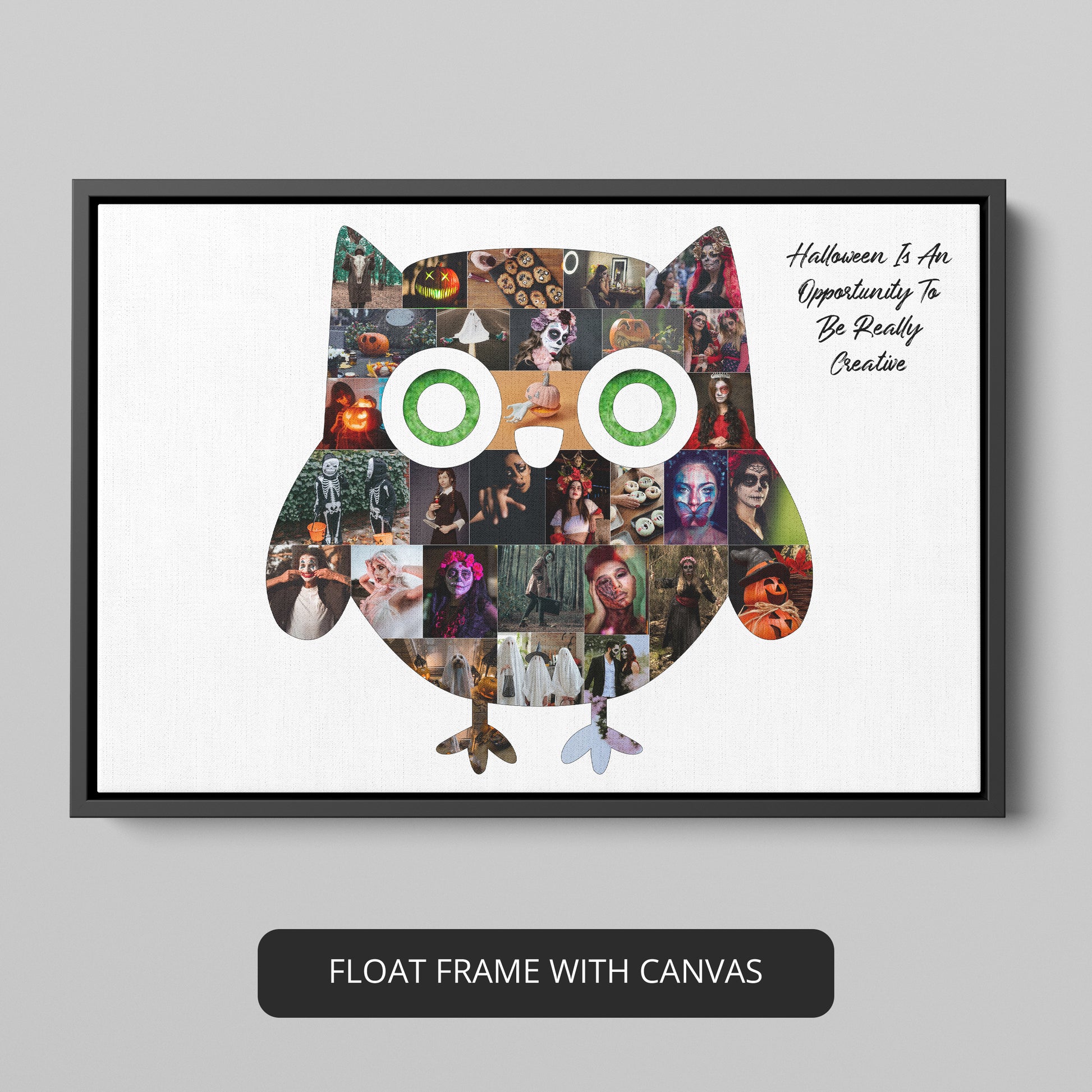 Cute Owl Gifts - Customizable Halloween Themed Photo Collage