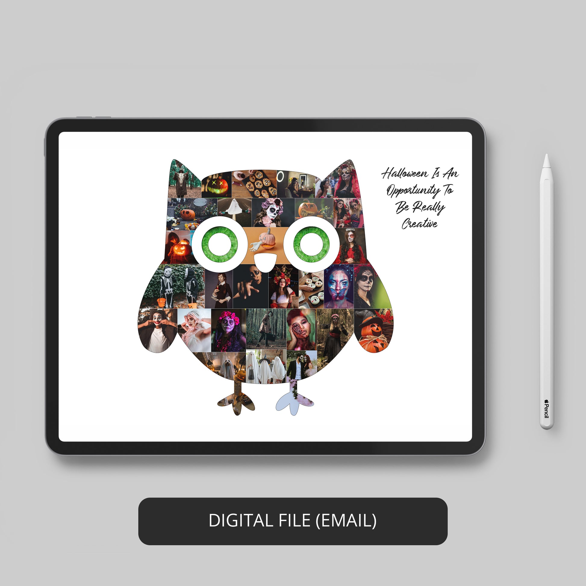 Personalized Owl Gifts - Halloween Owl Photo Collage for Women