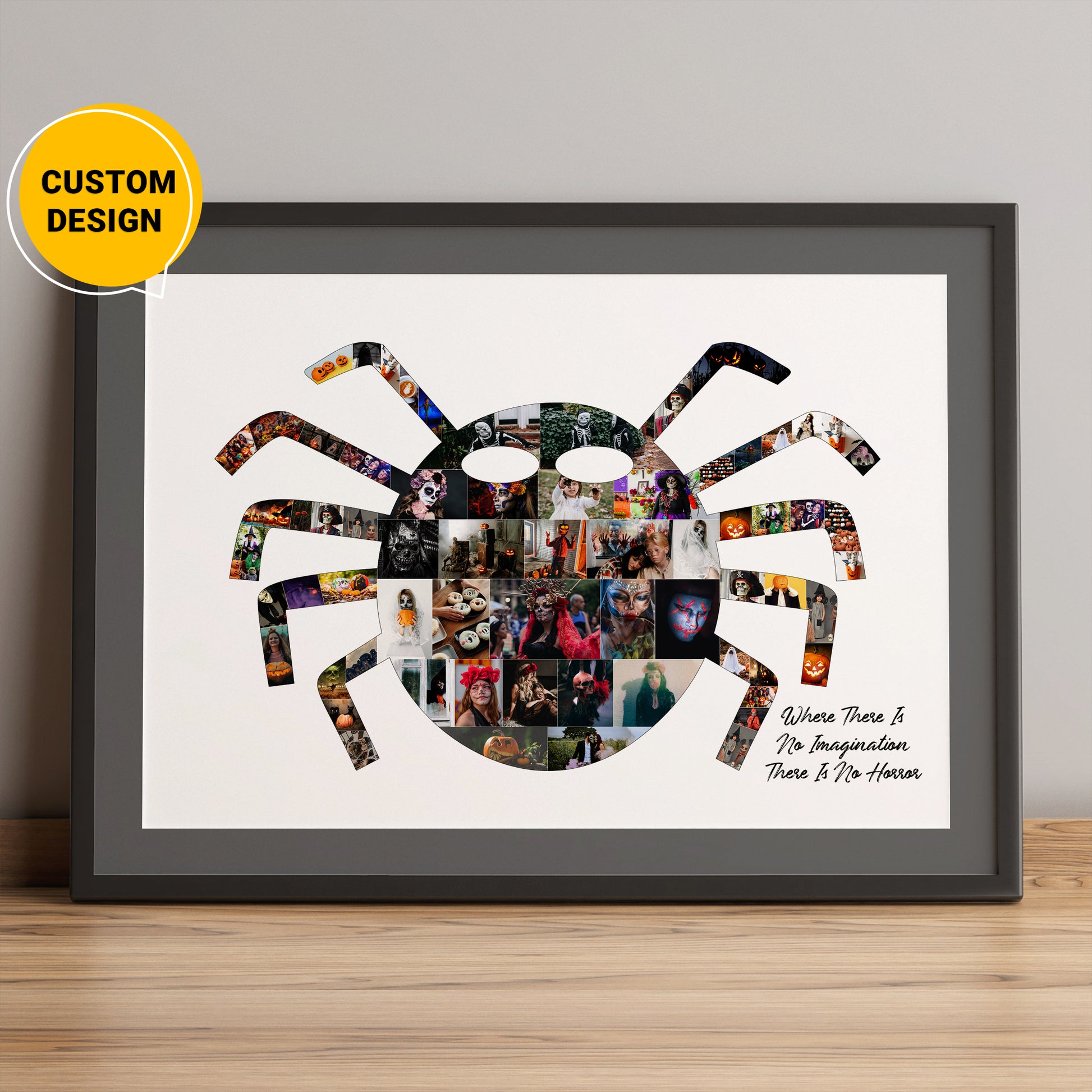 Personalized Halloween Spider Decor Collage - Unique Spider Home Decor