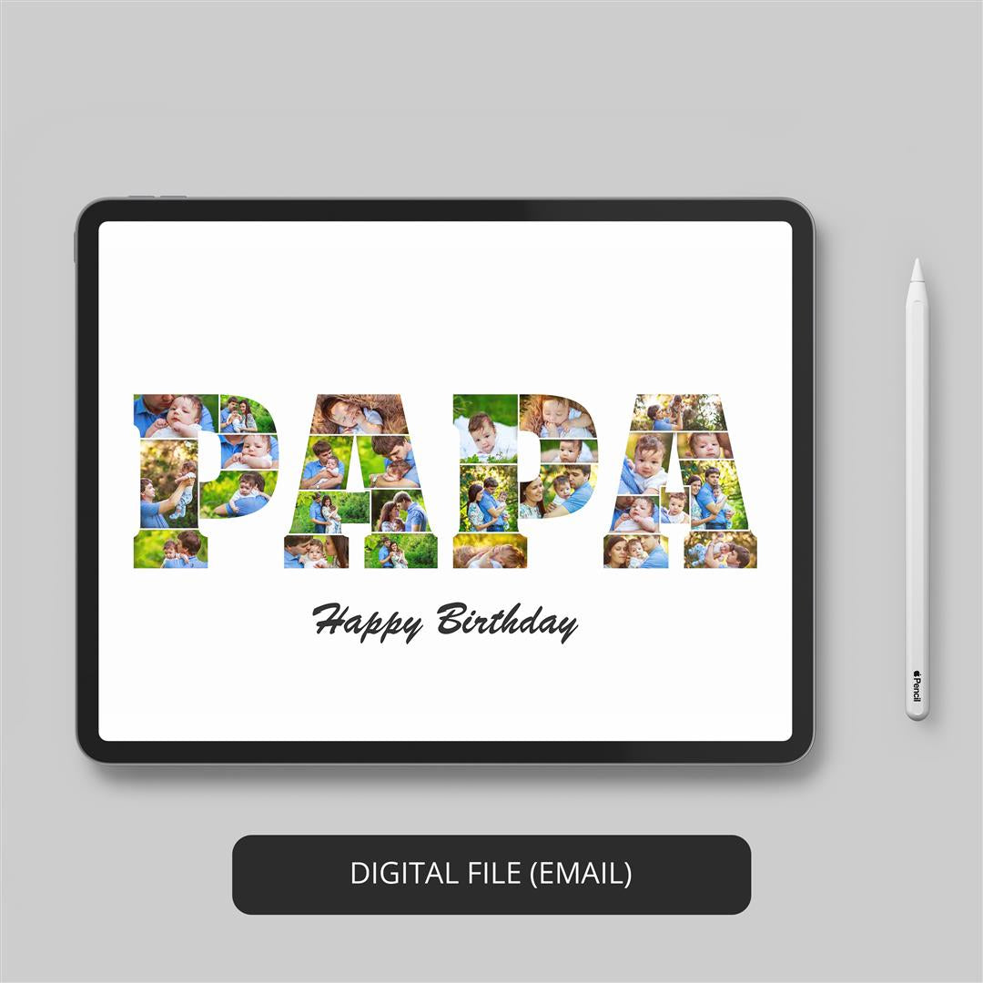 Create Lasting Memories: Birthday Gift for Father - Personalized Photo Collage