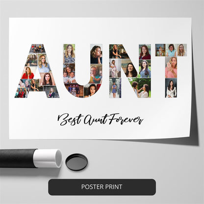Birthday Gift Ideas for Aunt: Personalized Photo Collage with Love