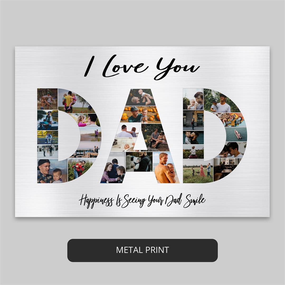 Custom Dad Photo Frame Collage: Perfect Presents for Dad