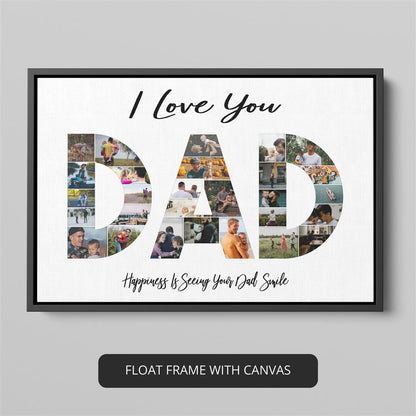 Dad Canvas Art: Memorable Photo Collage and Gift