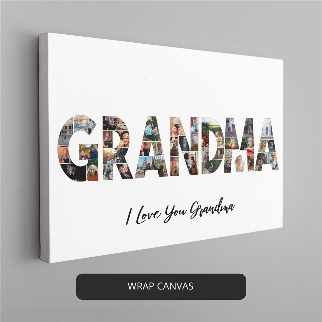 Thoughtful gifts for grandma - Personalized photo collage