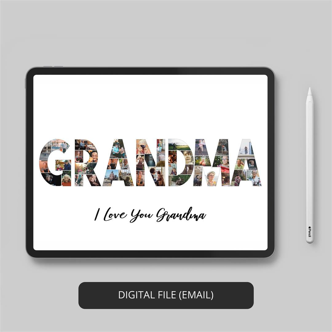 Memorable Christmas gifts for grandma - Custom grandma photo collage