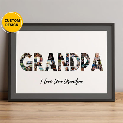 Personalized Grandpa Gifts: Unique Photo Collage for Grandpa
