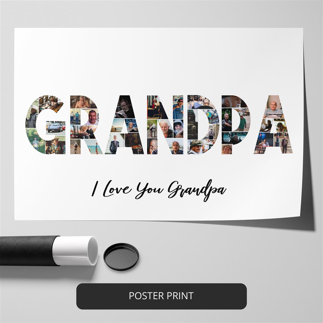 Gift Ideas for Grandpa: Customized Photo Collage with Personal Touch