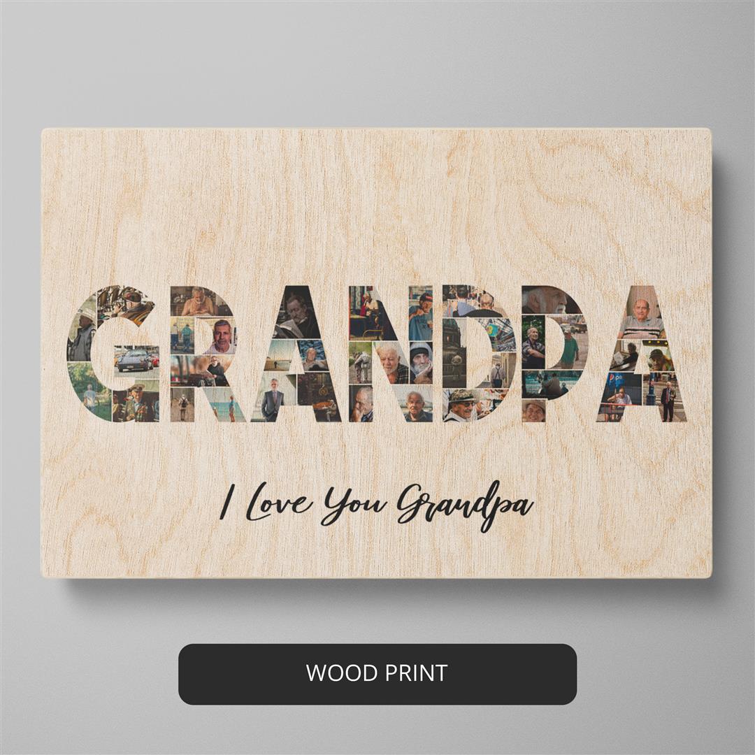 Grandpa Gifts: Custom Photo Collage for the Best Grandfather