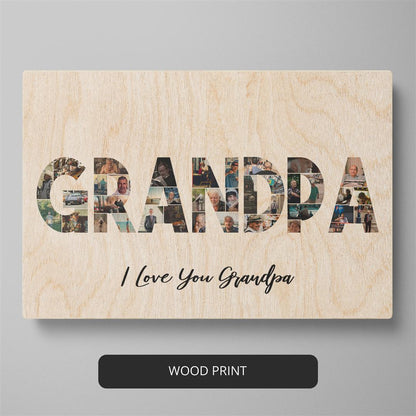 Grandpa Gifts: Custom Photo Collage for the Best Grandfather