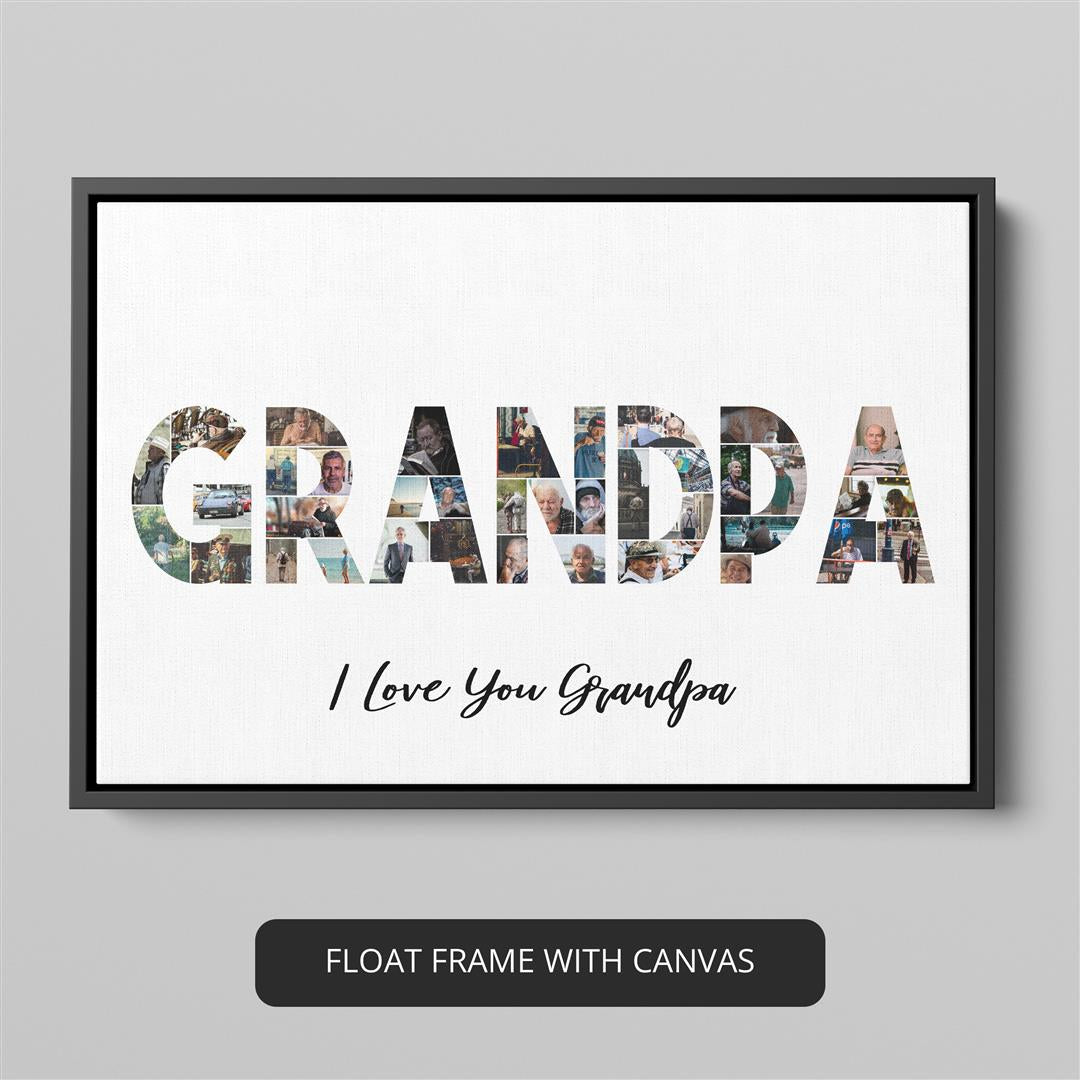 Father's Day Gifts for Grandpa: Artistic Photo Collage for a Special Grandfather