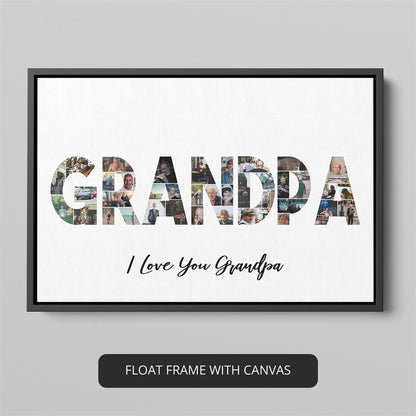 Father's Day Gifts for Grandpa: Artistic Photo Collage for a Special Grandfather