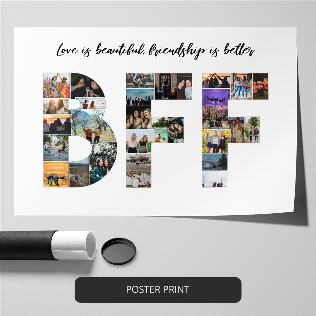 Best Friend Birthday Gifts - Personalized Photo Collage