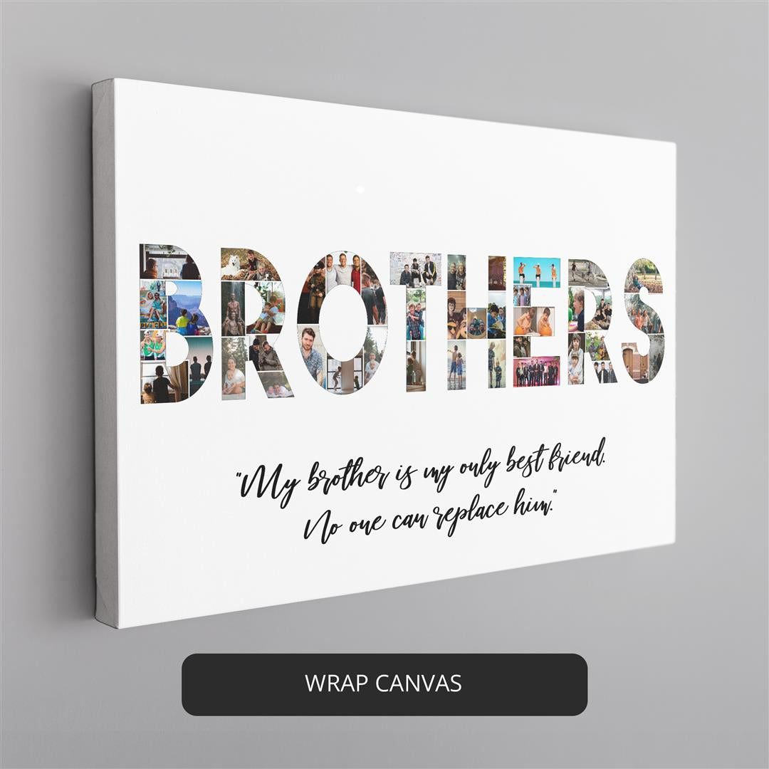 Gifts for Brother: Unique Personalized Photo Collage Idea