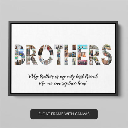 Unique Gifts for Brother: Personalized Photo Collage Artwork