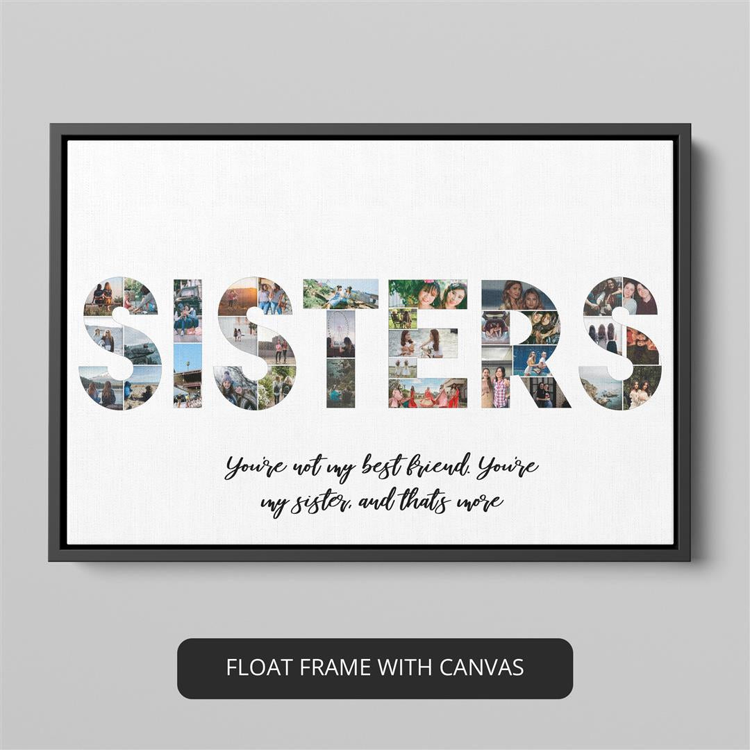Sister collage frame: Personalized photo gift for a cherished memory