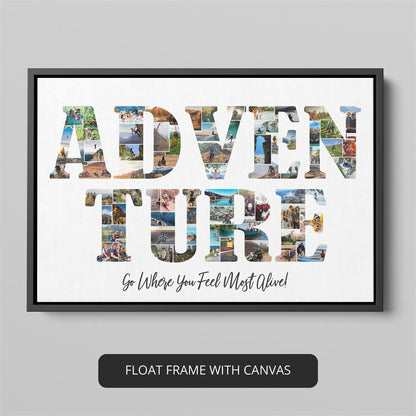 Adventure gifts for couples - Customized collage frame