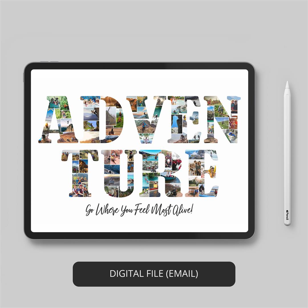 Best gifts for adventurers - Personalized adventure collage