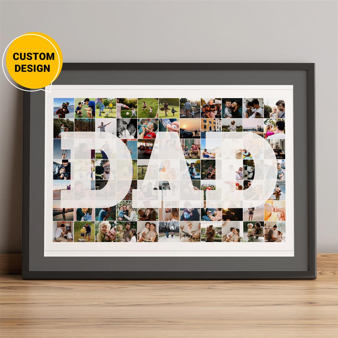 Personalized Dad Photo Collage: Custom Canvas Art for the Best Gifts for Dad