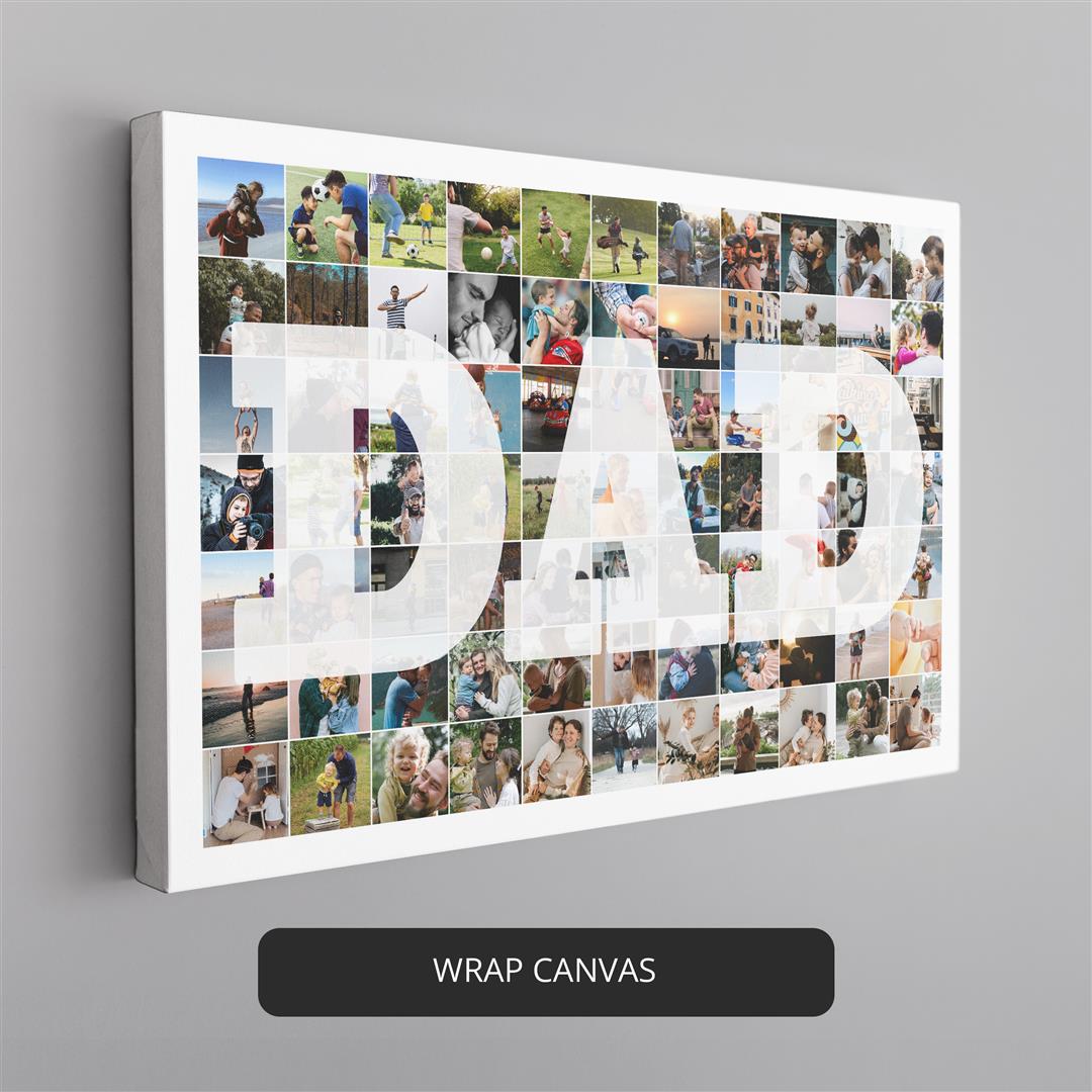 Dad Word Art: Personalized Photo Collage for Memorable Gifts for Dad