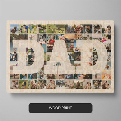 Gifts for Dad from Son: Dad Photo Collage Canvas Art for Meaningful Presents