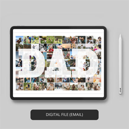 Dad Wall Art: Custom Dad Photo Collage for Eye-Catching Home Decor