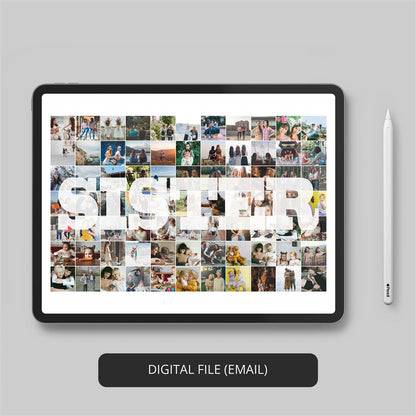 Birthday gift for sister ideas: Personalized photo collage - Make her day extraordinary