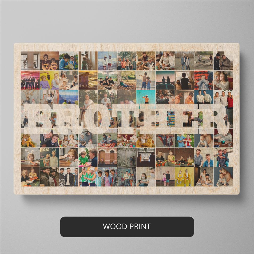 Brother Collage Picture Frame - Memorable Birthday Gift Idea
