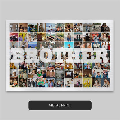 Photo Gifts for Brother - Customized Collage and Artwork