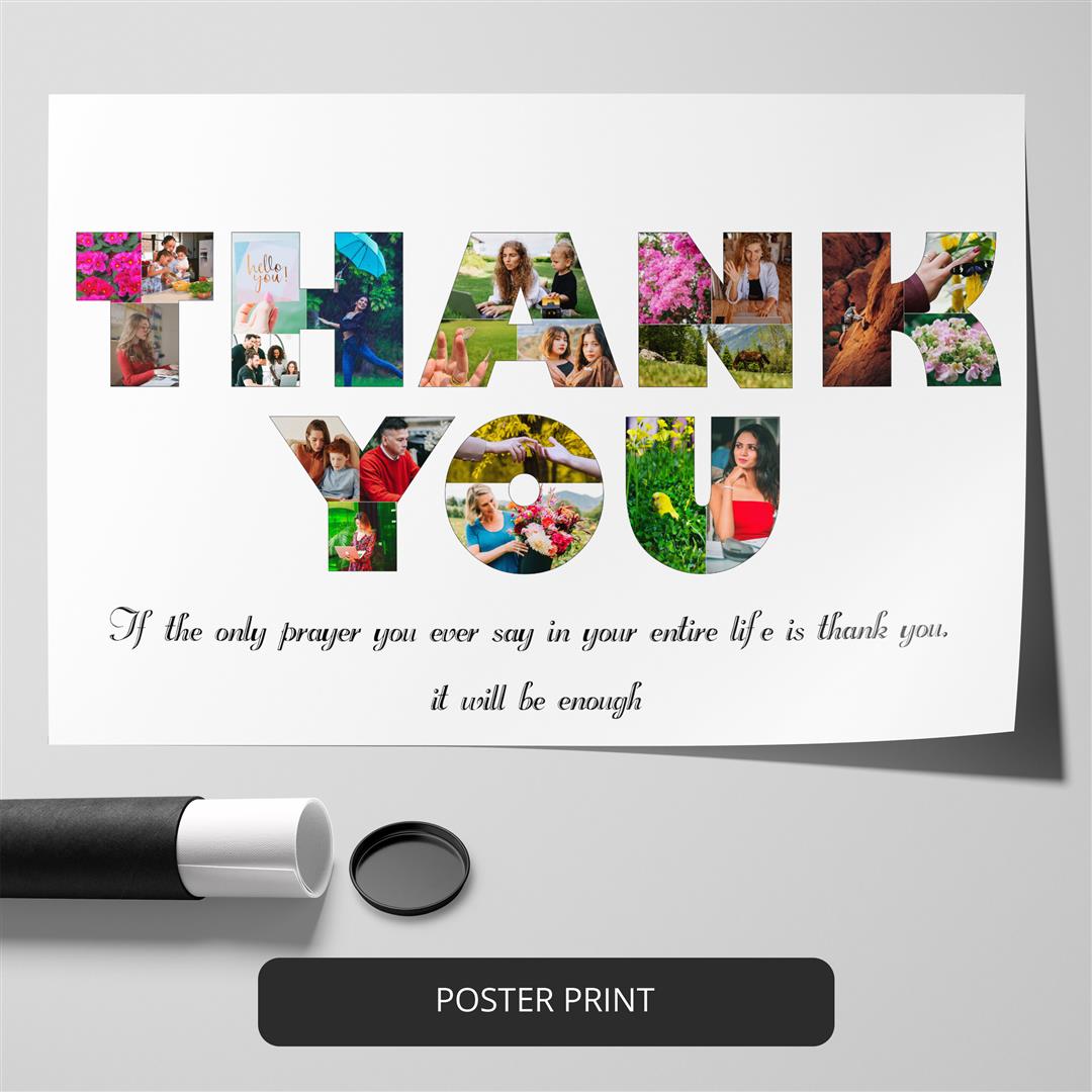 Express Gratitude with Thank You Artwork - Personalized Photo Collage