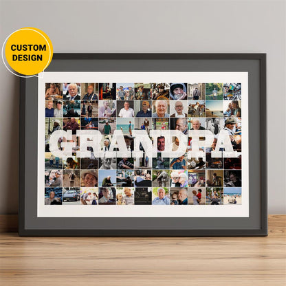 Personalized Grandpa Gifts - Custom Photo Collage Picture Frame