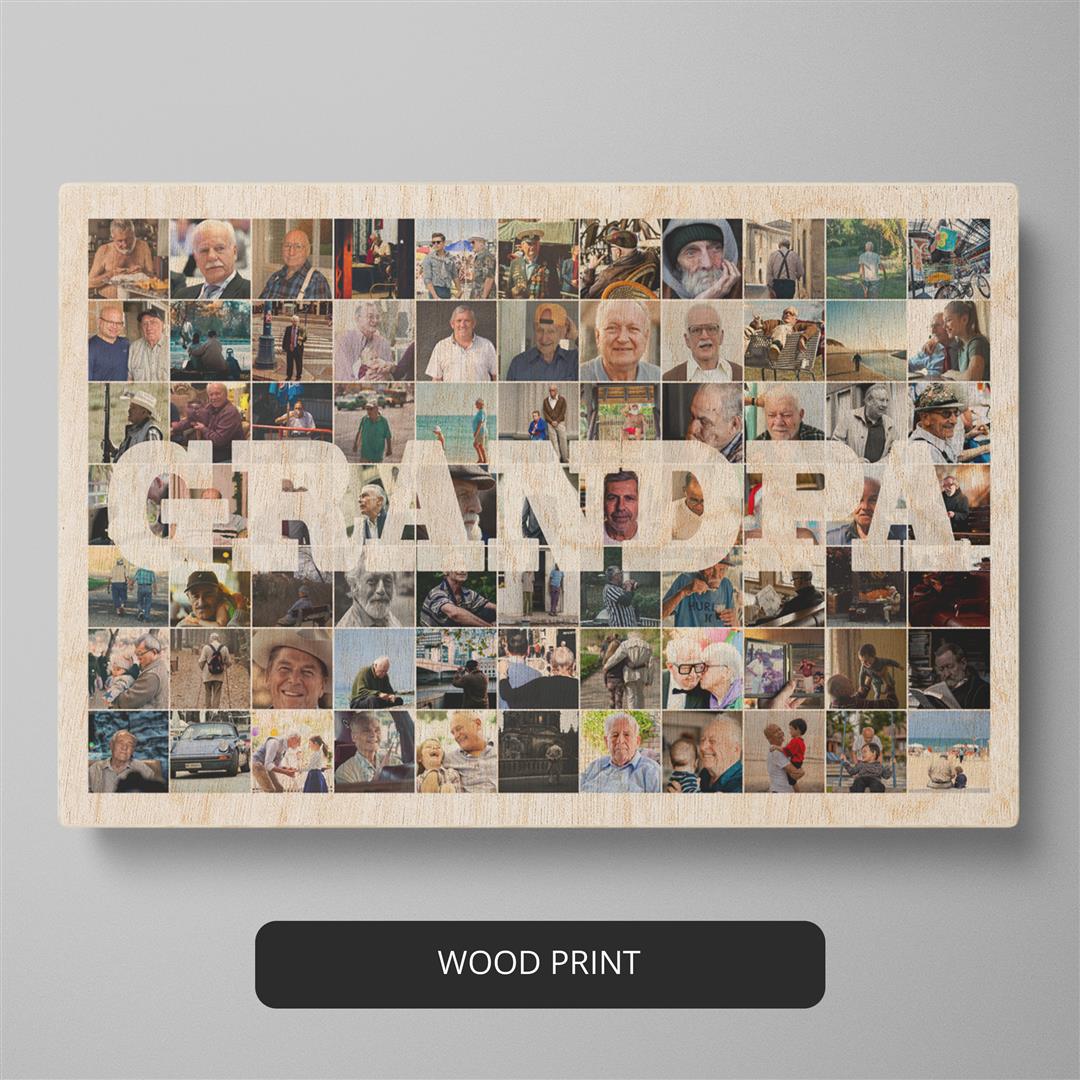 Grandpa Gifts - Personalized Canvas Collage Picture Frame