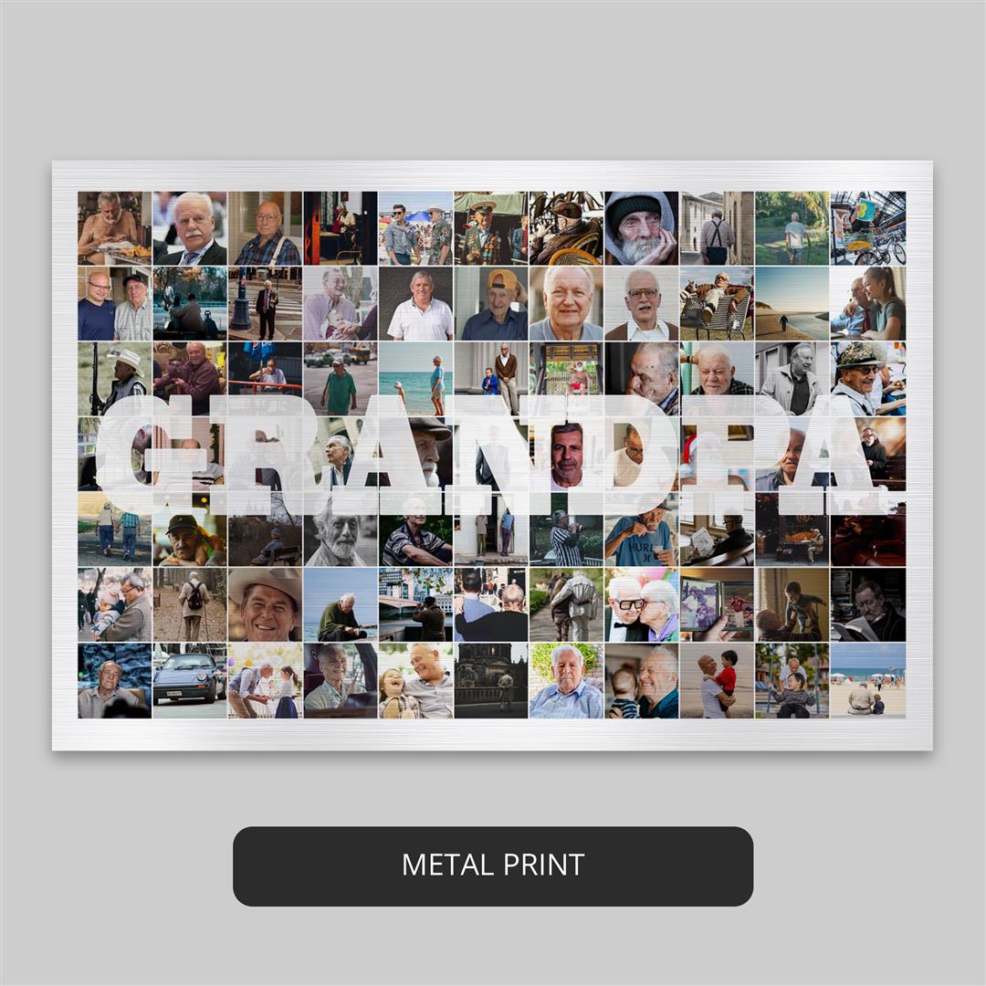 Best Gifts for Grandpa - Custom Photo Collage Art