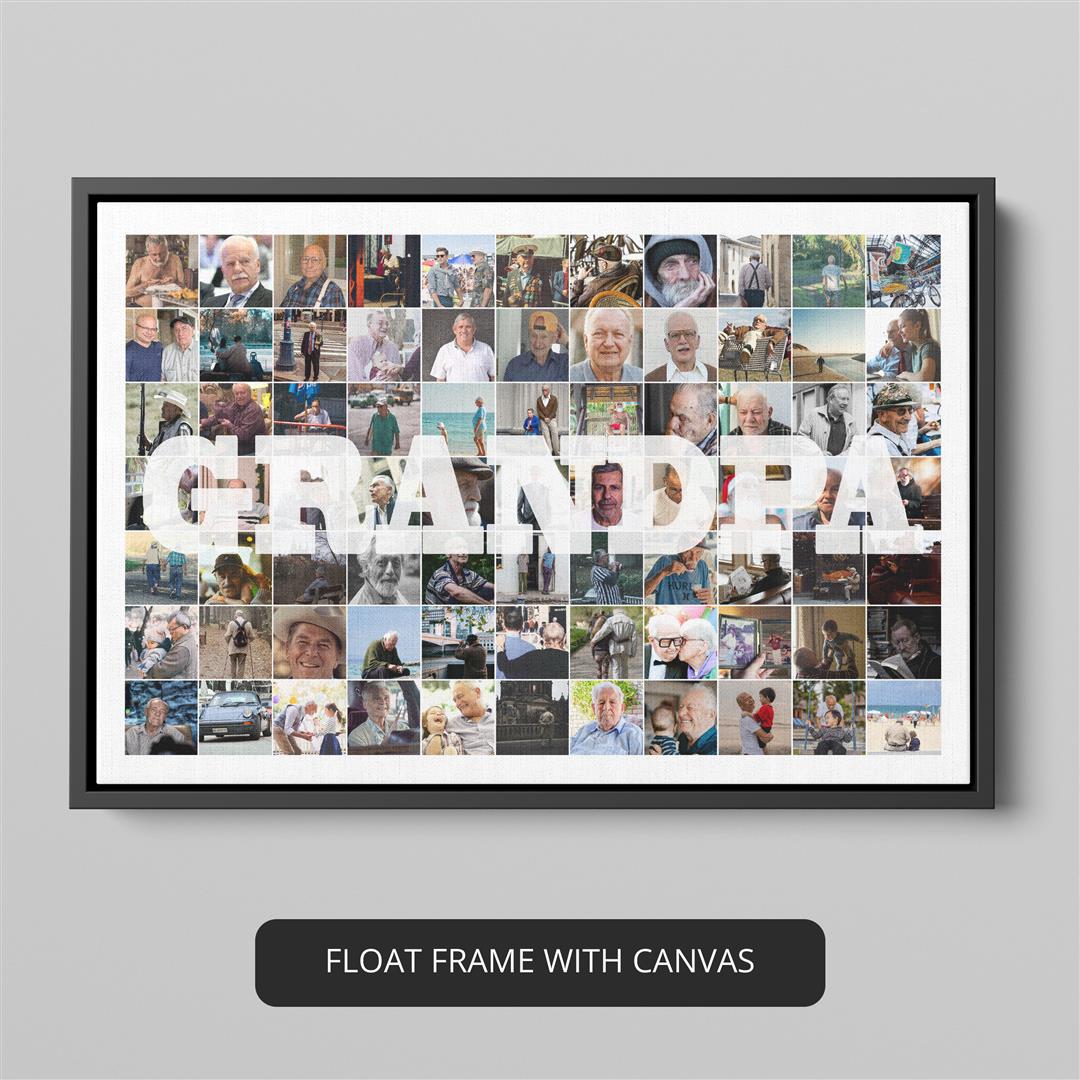Father's Day Gifts for Grandpa - Personalized Collage Picture Frame