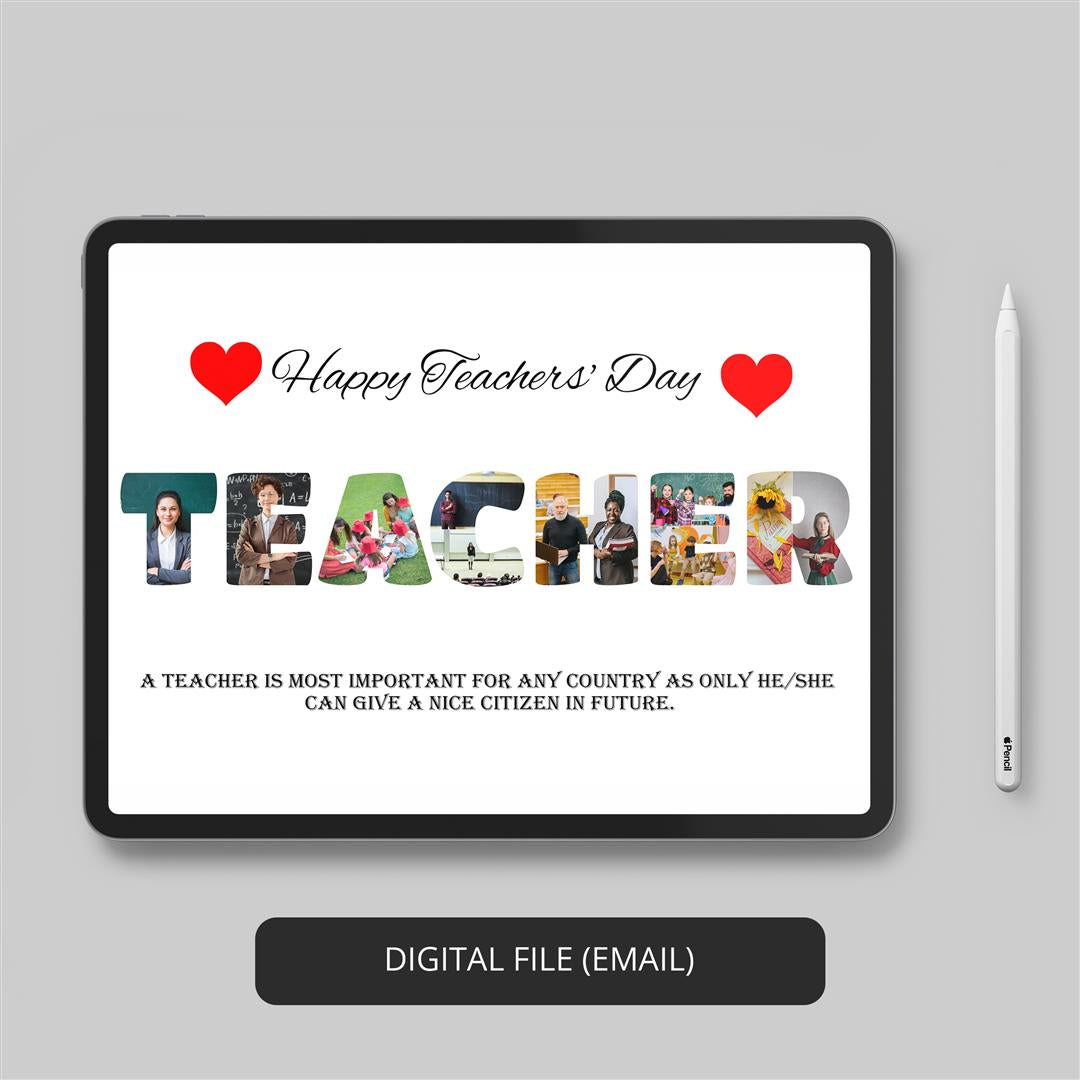 Happy Teachers Day Poster: Personalized Teachers Day Photo Collage
