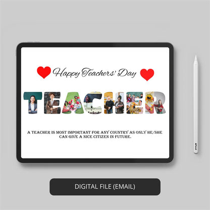 Happy Teachers Day Poster: Personalized Teachers Day Photo Collage