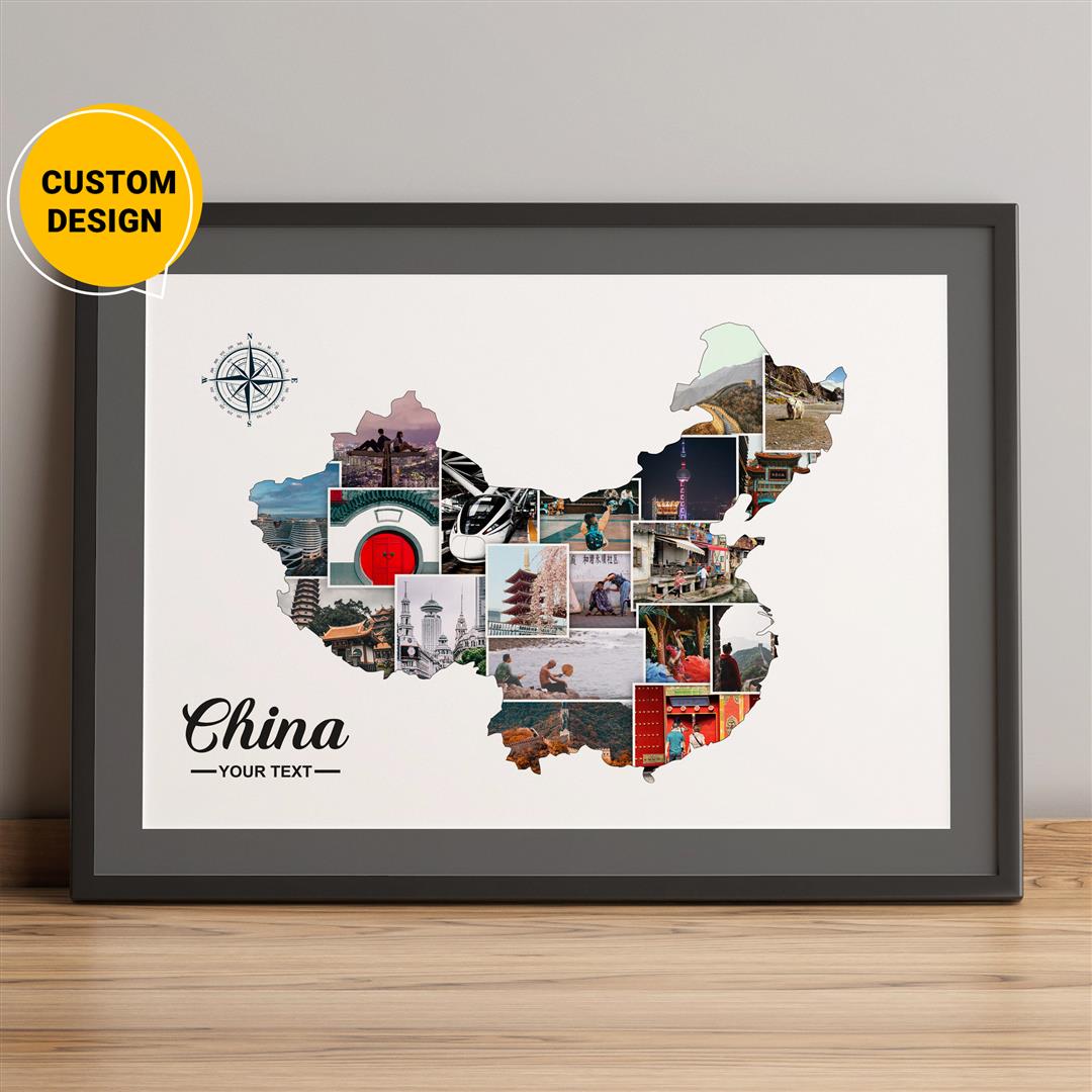 Personalized China Artwork - Custom Photo Collage