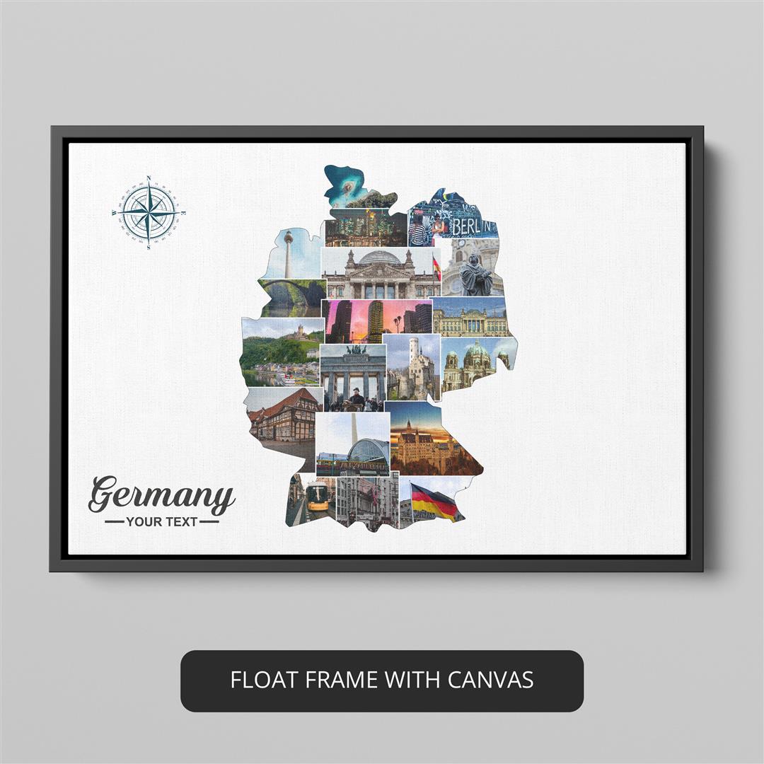Unique Germany Map Photo Collage - Exceptional Germany Gifts and Decor