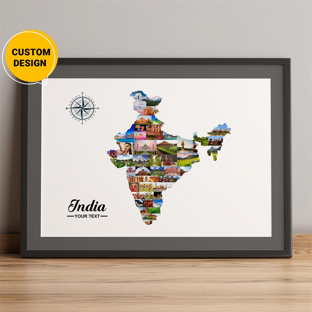 Customized Personalized Map Gifts of India: Perfect Wall Art Decor for Your Space