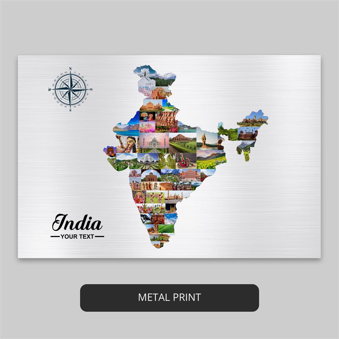 Enhance Your Space with India Canvas Wall Art: Personalized Map Decoration Ideas
