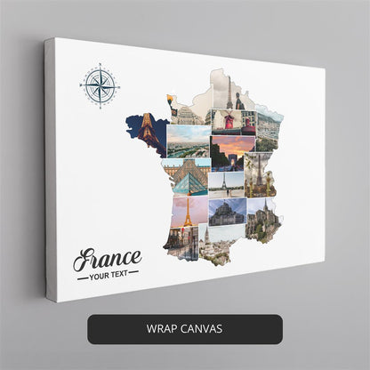 France Map Europe - Customizable Wall Art Collage