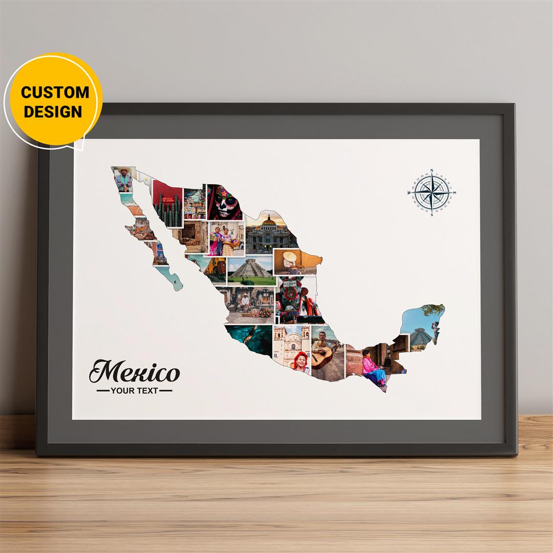 Personalized Mexico City Artwork: Custom Photo Collage