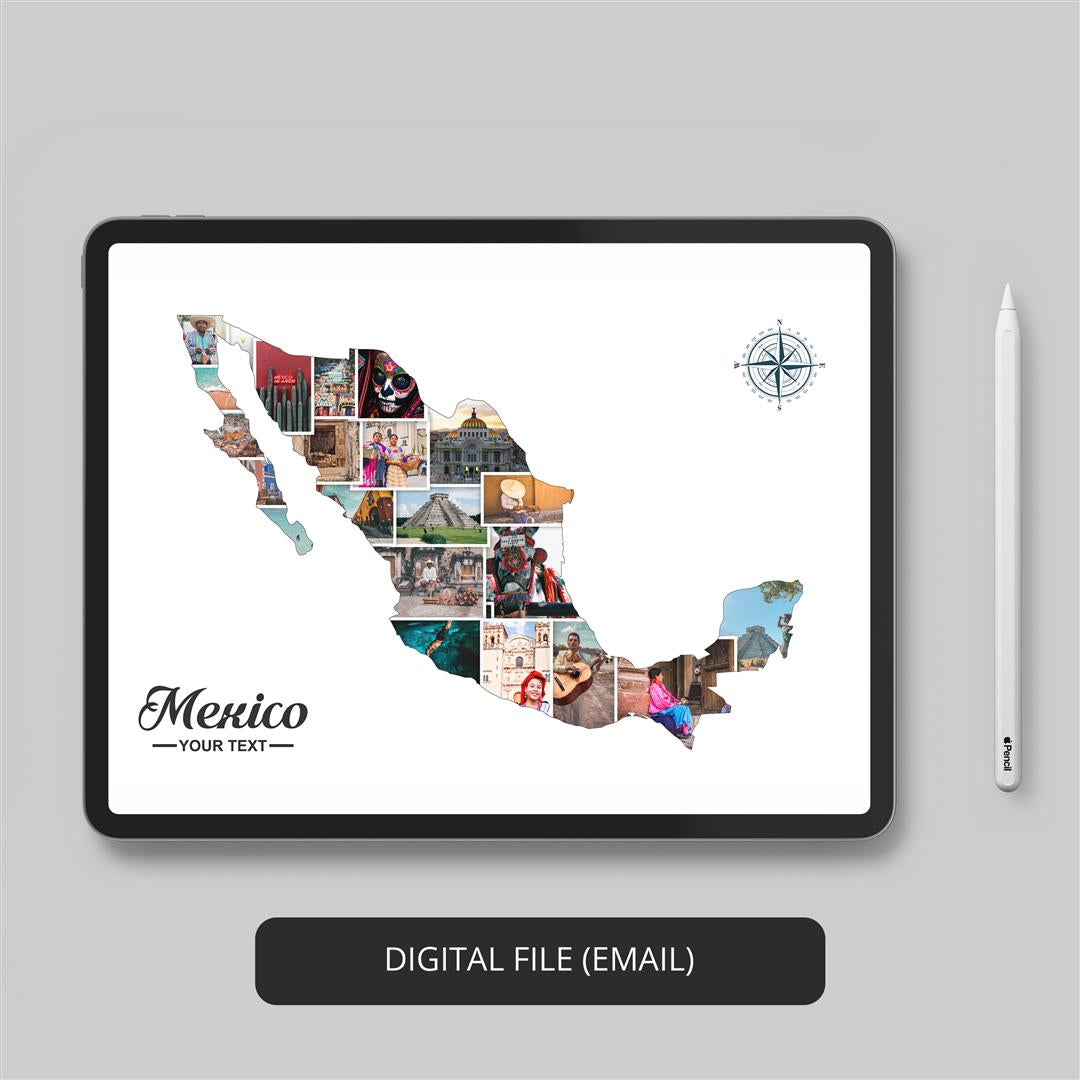 Memorable Mexico Gifts: Custom Photo Collage Poster