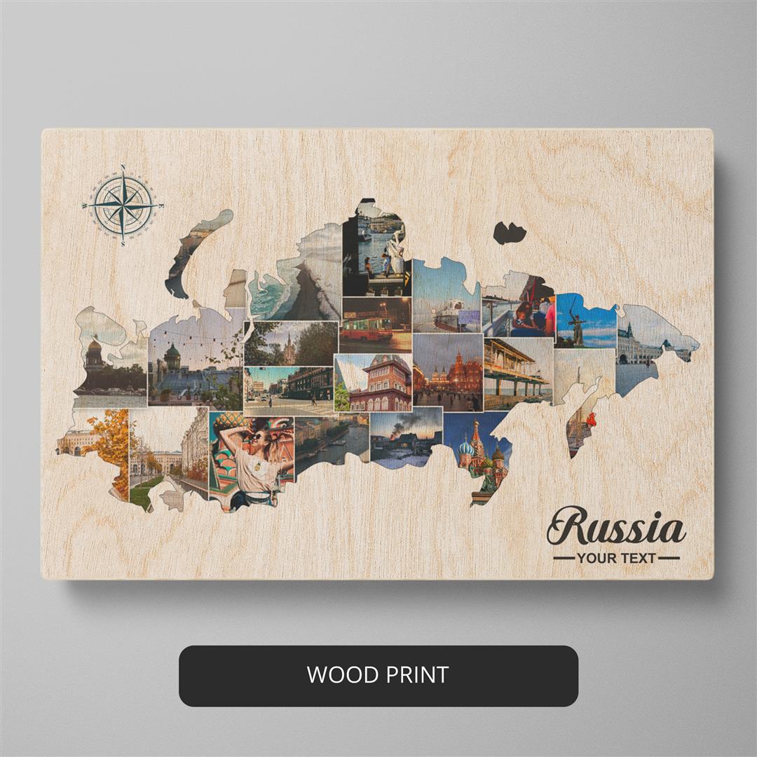 Elegant Map of Europe featuring Russia: Perfect for Home Decor and Gifts