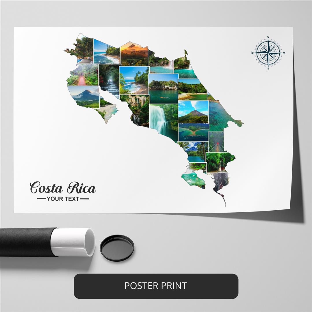 Captivating Costa Rica Collage: Unique Wall Art for Your Home