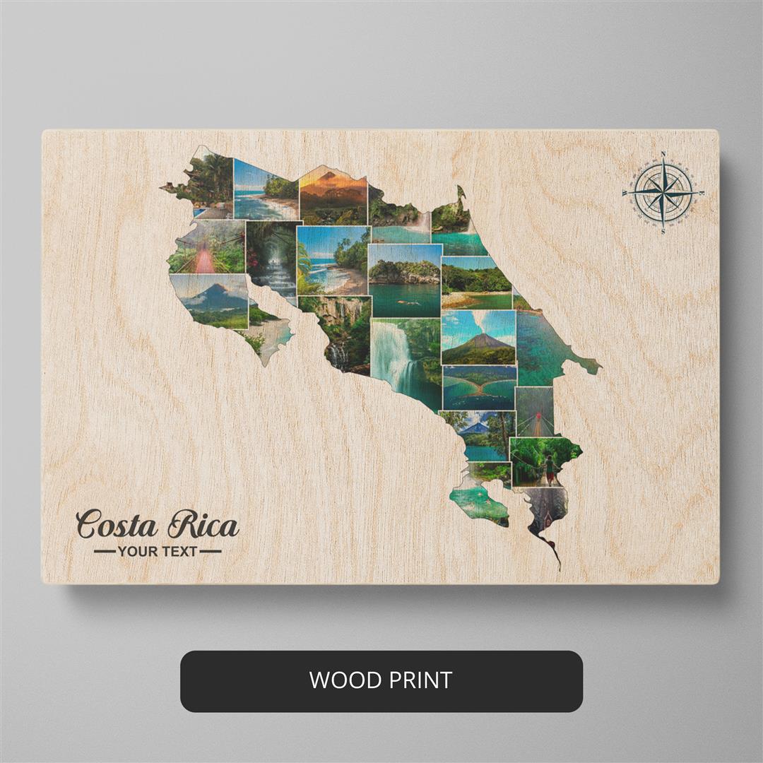 Costa Rica Art: Handcrafted Photo Collage for Your Walls