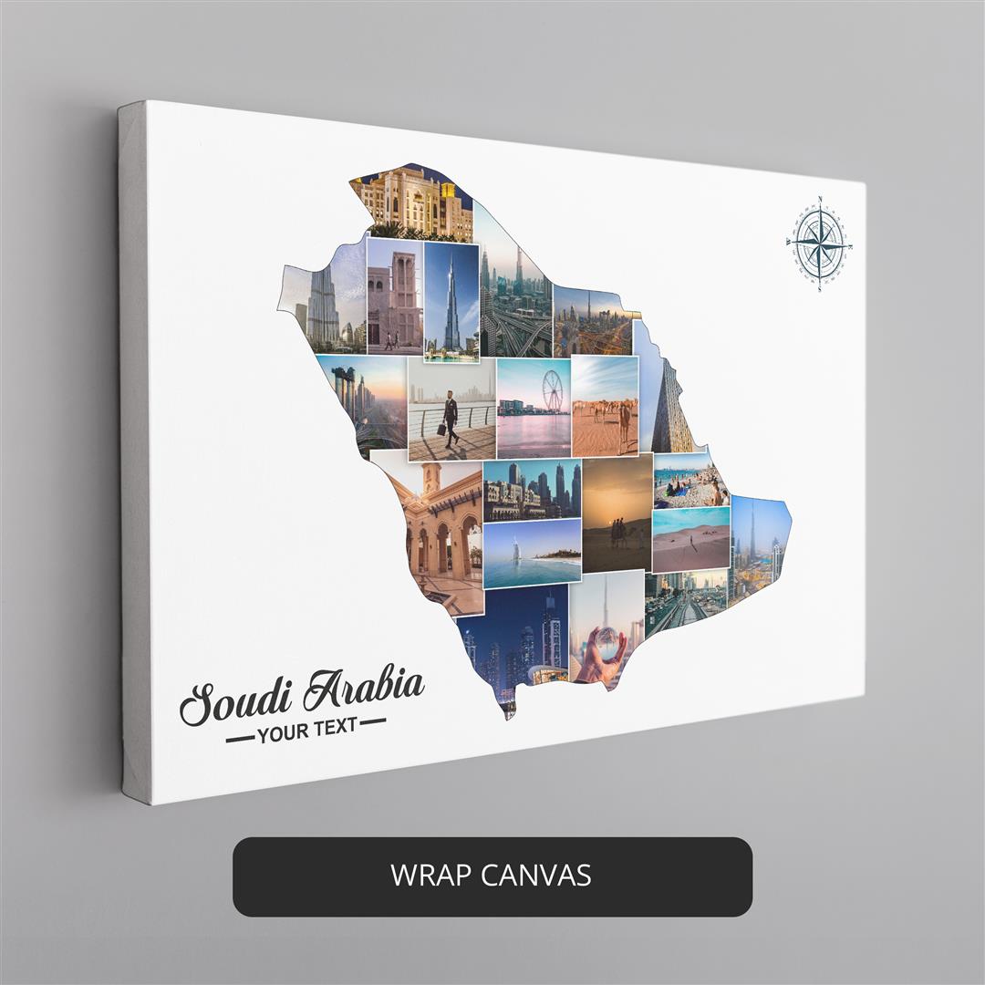 Eye-Catching Saudi Arabia Poster Collage - Ideal Saudi Arabian Gift