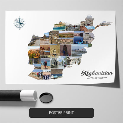 Eye-catching Afghanistan Map Picture Collage: Perfect Afghanistan Map Decor